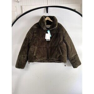 Apparis Billie Green‎ Faux Fur Coat New With Tags X-Large